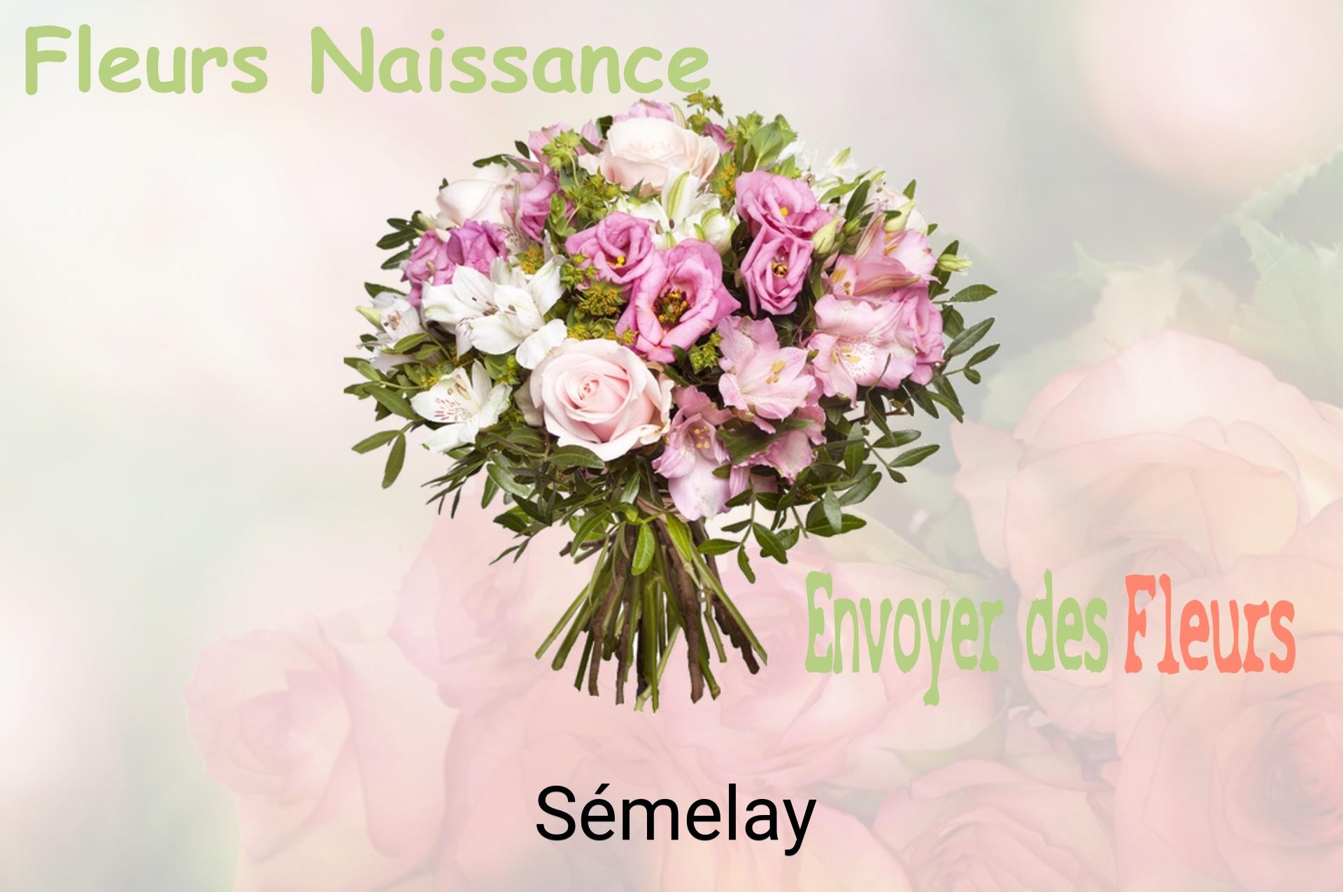 Bouquet de fleurs de naissance livré à Sémelay